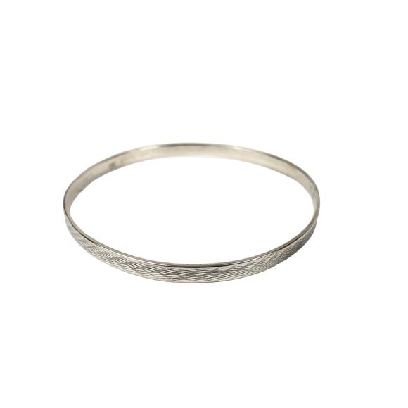 Ripples Wave Design Sterling Silver 925  Bangle Bracelet Pre-Owned Fine Jewelry - Picture 1 of 2